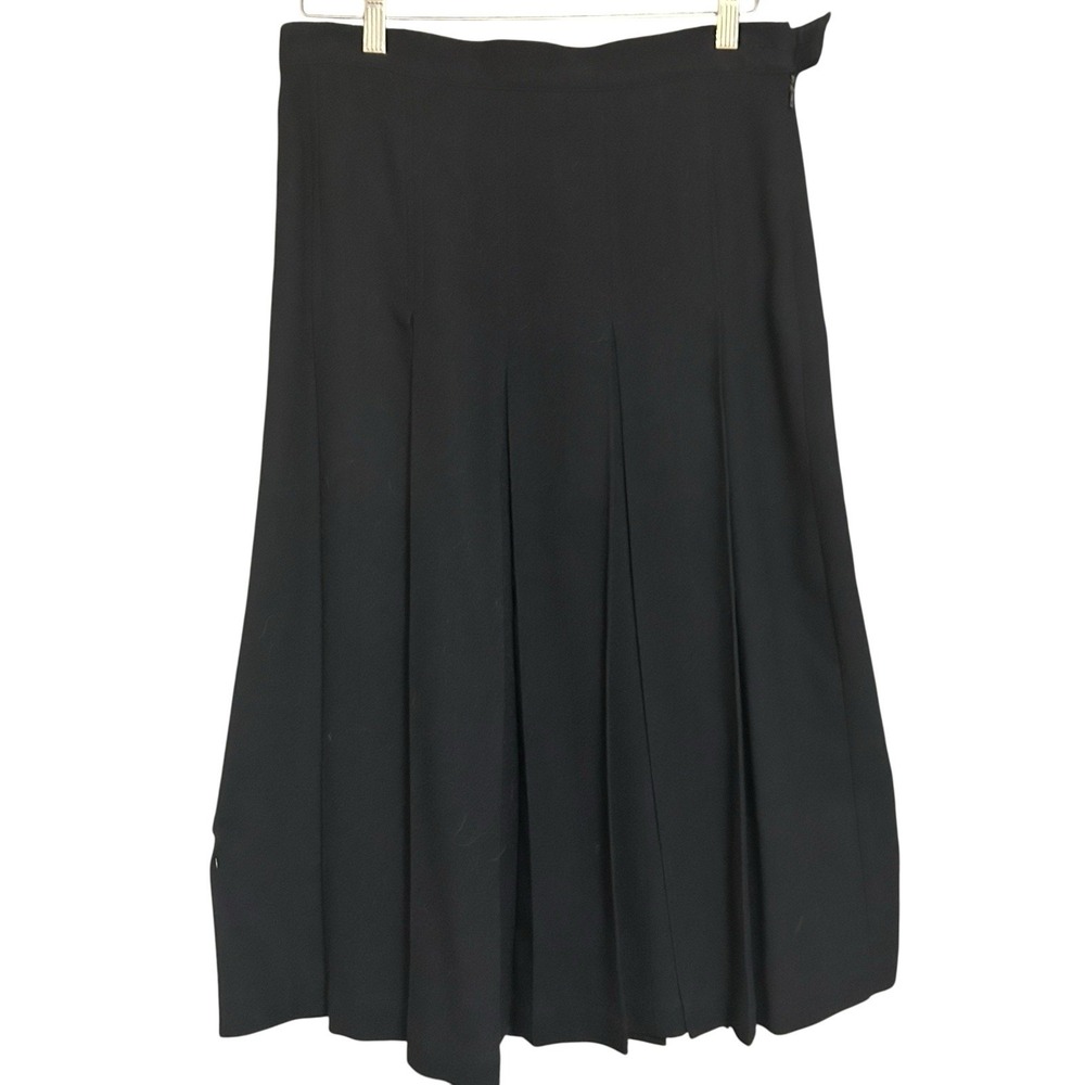 Laura Ashley Black Midi Pleated Skirt